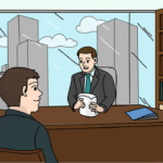 福祉課に生活保護申請をするイメージ図